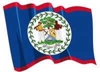 Fahnen Aufkleber Sticker Belize wehend