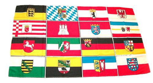 Flagge / Fahne Deutschland 16 Bundesländer 30 x 45 cm, Flaggen 30 x 45 cm, Sonderformate
