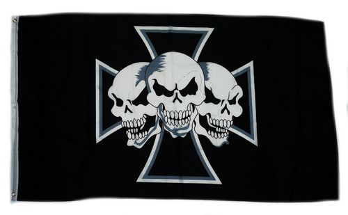 Flagge / Fahne Eisernes Kreuz Totenköpfe 90 x 150 cm