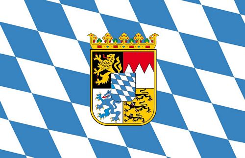 Aufkleber Sticker Fahne Bayern Wappen, Aufkleber Eckig, Sticker & Diverse
