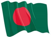 Fahnen Aufkleber Sticker Bangladesch wehend