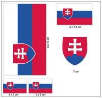 Fahnen Aufkleber Set Slowakei