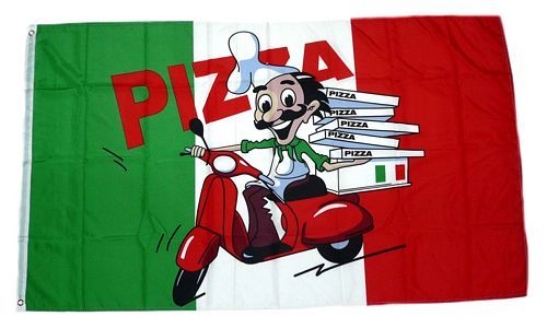 Flagge / Fahne Italien Pizza Roller 90 x 150 cm, Fun & Spass, Fun, Spass  & Co.
