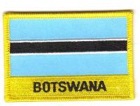 Fahnen Aufnäher Botswana Schrift
